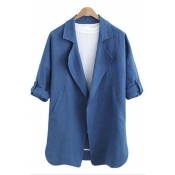 New Arrival Fashion Notched Lapel Loose Fit Blazer
