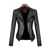 Women's Fahion Motorcycle Jacket in Black