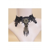 Punk Style Black Lace Women's Elegant Necklace