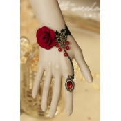 Vintage Floral Lace DIY Wedding Bracelet with Ring Design