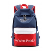 Fashion Women's Color Block Proof Water Backpack