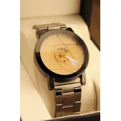 Compass Needle Design Steel Band Stylish Watch for Couple