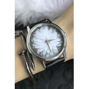 Fashion Retro Style Hibiscus Floral Pattern Watch