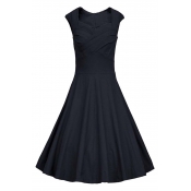 Women 1950s Retro rockabilly Dress Vintage Audrey Swing Dress