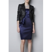 Women's Faux Leather BF Style Jacket