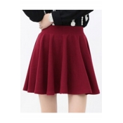 Women's High Rise A-Line Plain Pleated Mini Skirt