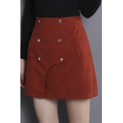 Women's High Rise Woolen Winter's A-Line Mini Skirt