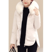 Women's Winter Hooded Warm Padded Coat with Pockets