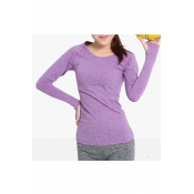 Popular Raglan Long Sleeve Plain Sport Yoga T-Shirt Top