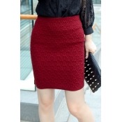Women's High Rise Solid Color Fashion Mini Wrap Skirt