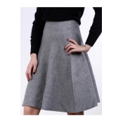 Women's High Rise Basic A-Line Pleated Midi Skirt