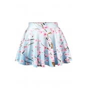 Plum Print Elegant Mini Skirt