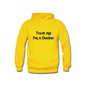 Unisex Hooded Trust Me I'm A Doctor Letter Printed Long Sleeve Couple Hoodie Sweatshirt