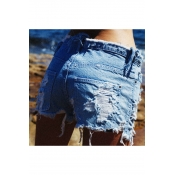 New Arrival Fashion Ripped Cut Out Summer's Denim Hot Pants