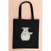 Fresh Lovely Cartoon Cat Printed Leisure Shopping Bag Handbag