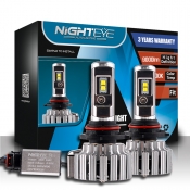 NIGHTEYE T1 Car LED Headlight Bulbs 9006/HB4 70W 9000LM 6000K CSP LED Pack of 2