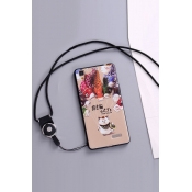 New Arrival Cartoon Printed Silicone Mobile Phone Case for Oppo R7 with Lanyard