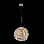 Stunning Large Pendant Features Gleaming Metal Frame Adorned with Sparkling Crystal Beads