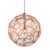 Etched Pendant Light Copper 20 Inch