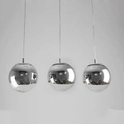 Ball Multi-Light Pendant Mirror Silver