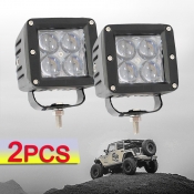 3 Inch LED Work Light 20W Cree LED 60 Degee Flood Beam For Off Road 4WD Jeep Truck ATV SUV Pickup Boat Pack of 2