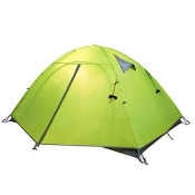 Outdoors Three Person Camping 3-Season Easy Setup Backpacking Dome Tent in Green