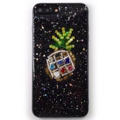 Cute Glitter Pineapple Printed iPhone Case for Couple