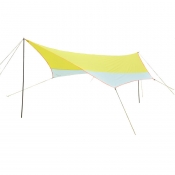 16-ft x 15-ft 5-8 Persons 3 Season Tarp Shelter Rain Fly Tent Yellow Coating, 3.2kg