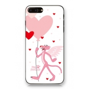 Lovely Cartoon Pink Panther Printed Soft iPhone Case for Couple