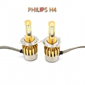 Philips P9 Car LED Headlight Bulbs H4 Hi-Lo Beam 72W 7600LM 6000K LED, Pack of 2