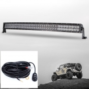 5D 42 Inch Off Road LED Light Bar CREE LED 240W 30 Degree Spot 60 Degree Flood Combo Beam Car Light For Off Road 4WD Jeep Truck ATV SUV with 1 Wire Harness