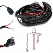LED Light Bar Wiring Harness Kit 400W 12V 40A Fuse Relay ON/OFF Waterproof Switch 2 Lead 3 Meter Universal for Off Road ATV SUV Jeep Truck