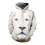 Hot Fashion 3D Lion Pattern Long Sleeve Casual Leisure Hoodie