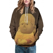 Unisex Buddha Printed Long Sleeve Hoodie Sweatshirt