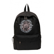 Chic Retro Floral Letter Embroidered Basic School Students Backpack