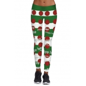 New Collection Fashion Christmas Ball Printed Elastic Waist Leggings