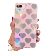 Girls' Lovely Fashion Laser Heart Pattern Stylish iPhone Case