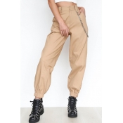 New Stylish Simple Plain Harem Pants with Chain