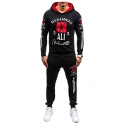 Fashion letter Print Hoodie Leisure Unisex Sport Co-ords with Pants
