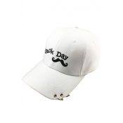 Chic Embroidered Mustache Letter Pattern Casual Cap for Couple