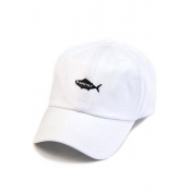 New Collection Fish Letter Print Baseball Cap for Couple