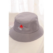 KING Letter Pattern Embroidered Summer Bucket Hat