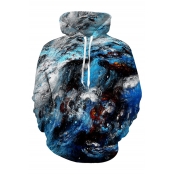 Unique Underwater Oil Painting Print Long Sleeves Pullover Hoodie with Pocket
