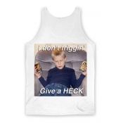 GIVE A HECK Letter Boy Printed Round Neck Sleeveless Tank