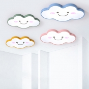 Lovely Cloud LED Flush Light Simple Modern Game Room Nursing Room Acrylic Ceiling Fixture