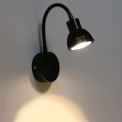 Industrial Wall Sconce with Extendable Fixture Arm, Black