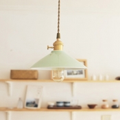 Ceramic Shade One-Light Mini Hanging Lamp in Simple Style 5.5