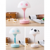 Plastic Portable Mini Mushroom Kids Night Light for Reading Studying in Blue/Pink/Black