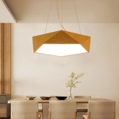 Contemporary Metal Faceted Led Pendant Lights 15.7