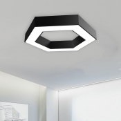 Modern Black  Led Flushmount Light 30/48/58W  Lights Suitable for Office Foyer Hallway